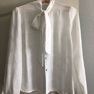 Shein tie front button down top